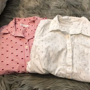 Lot of 2 GAP button down shirts